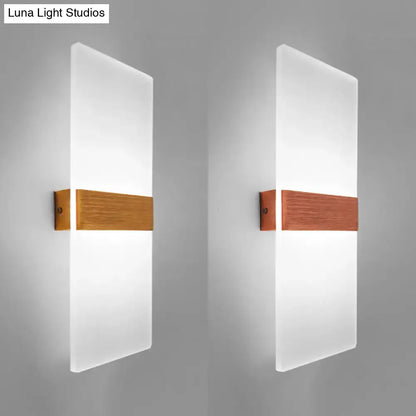 Modern oval rectangular convex led wall sconce bedroom light