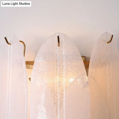 DecorBites™ Modern Oval Wall Sconce with 3 White Glass Lights for Hallways