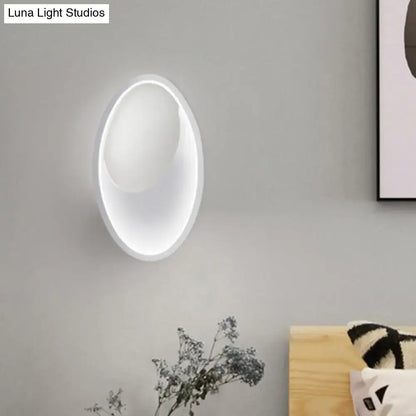 Modern oval white & black led wall lamp bedroom 110v-120v