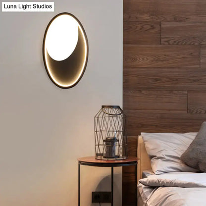 Modern oval white & black led wall lamp bedroom 110v-120v