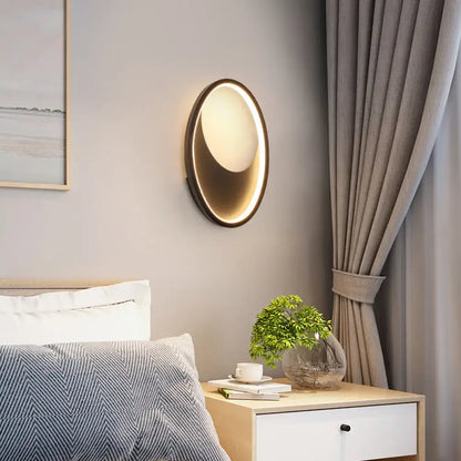 Modern oval white & black led wall lamp bedroom 110v-120v