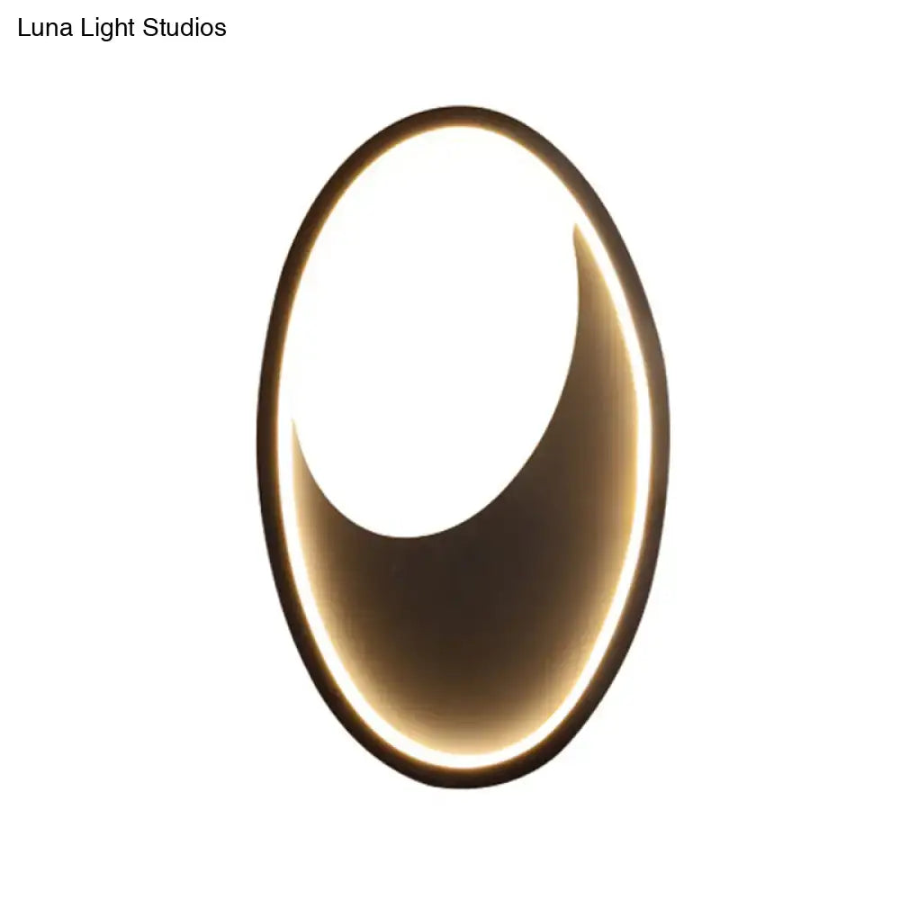 Modern oval white & black led wall lamp bedroom 110v-120v