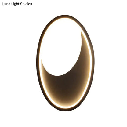 Modern oval white & black led wall lamp bedroom 110v-120v