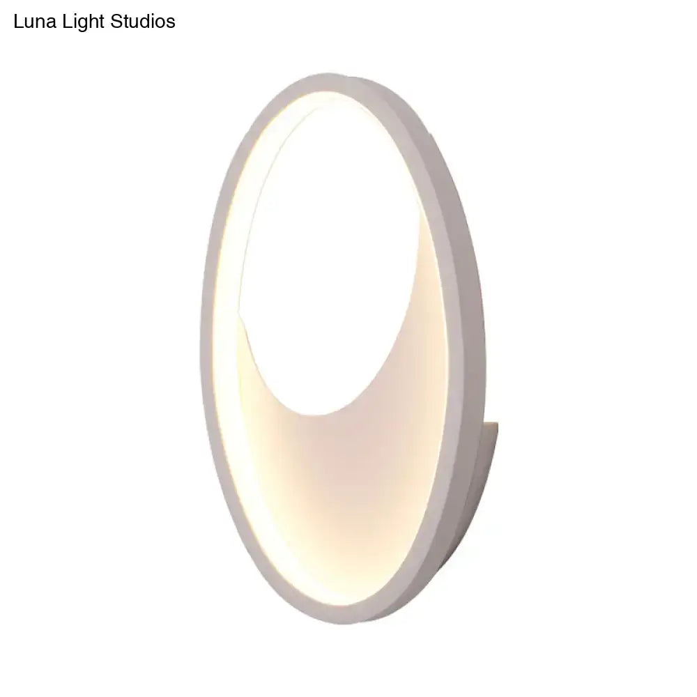 Modern oval white & black led wall lamp bedroom 110v-120v