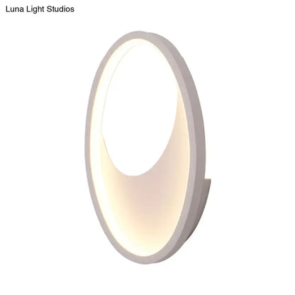 Modern oval white & black led wall lamp bedroom 110v-120v