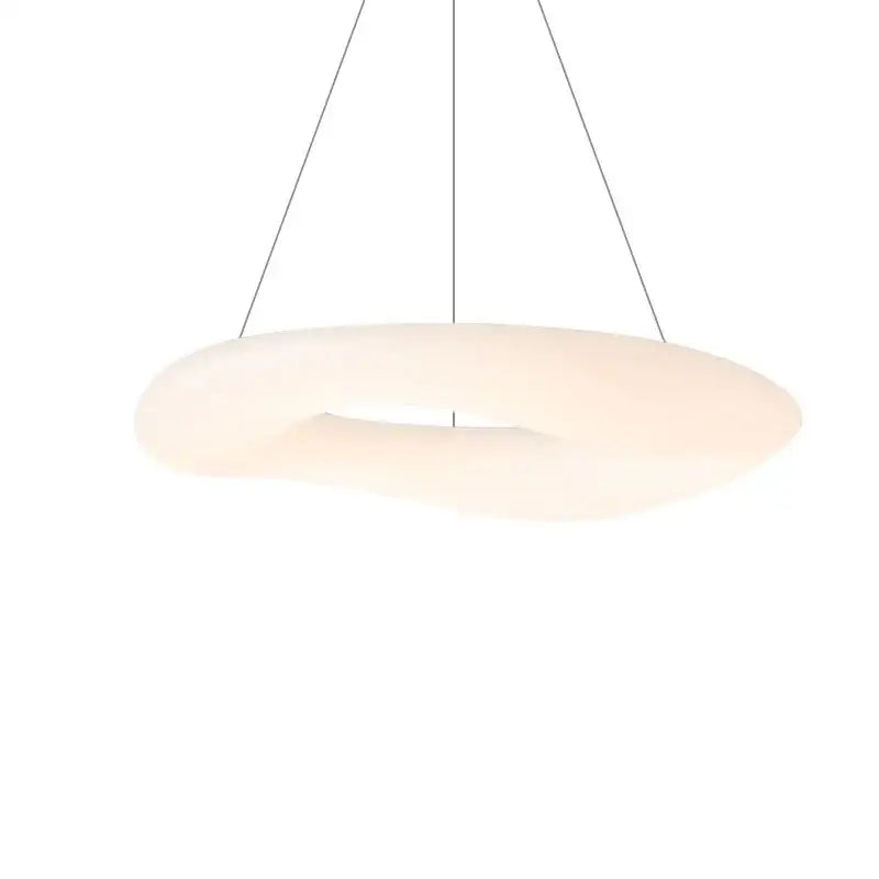 Modern oval white cozy cotton ceiling chandelier for bedroom