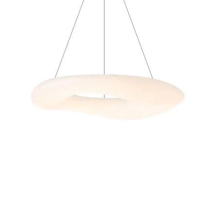 Modern oval white cozy cotton ceiling chandelier for bedroom