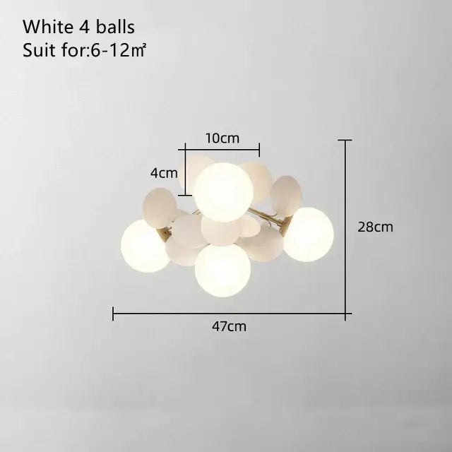 Modern pastel balloon ceiling light fixture for kids bedroom