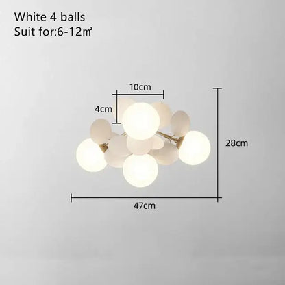 Modern pastel balloon ceiling light fixture for kids bedroom
