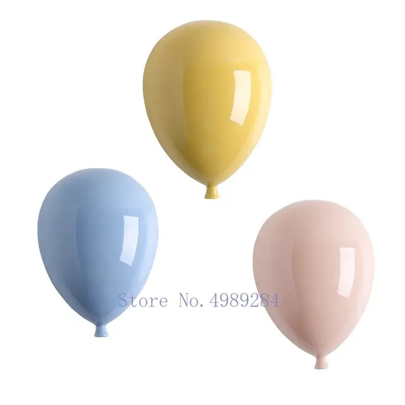 Modern pastel ceramic balloon wall hanging decoration for children room