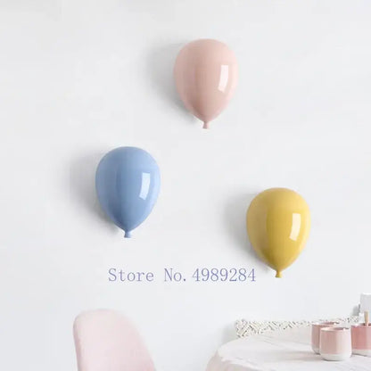 Modern pastel ceramic balloon wall hanging decoration for children room