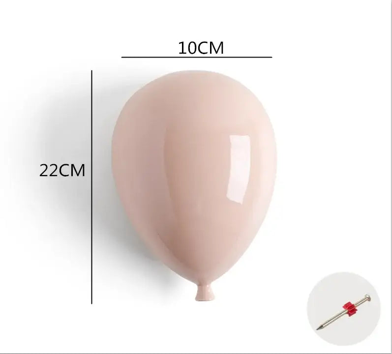 Modern pastel ceramic balloon wall hanging decoration for children room