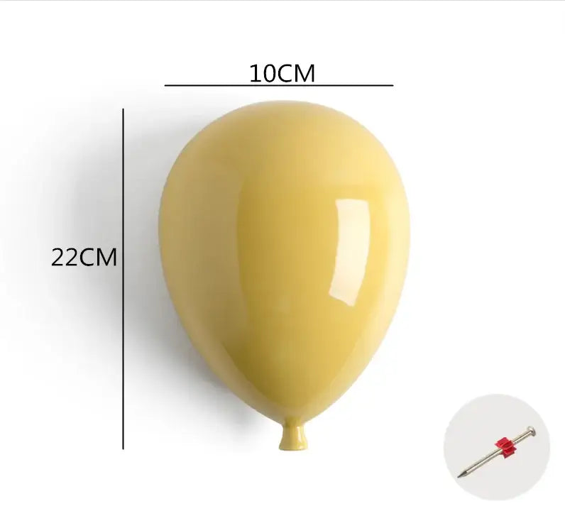 Modern pastel ceramic balloon wall hanging decoration for children room