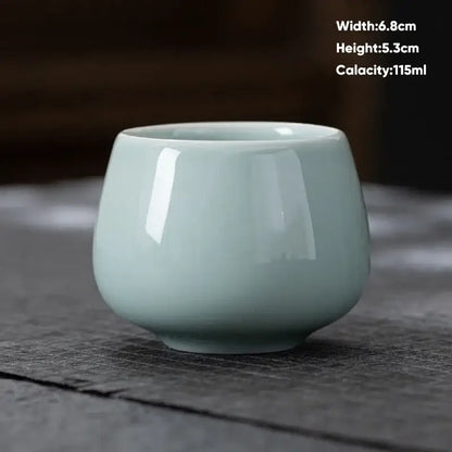 Modern pastel ceramic kungfu tea cup set dining room drinkware