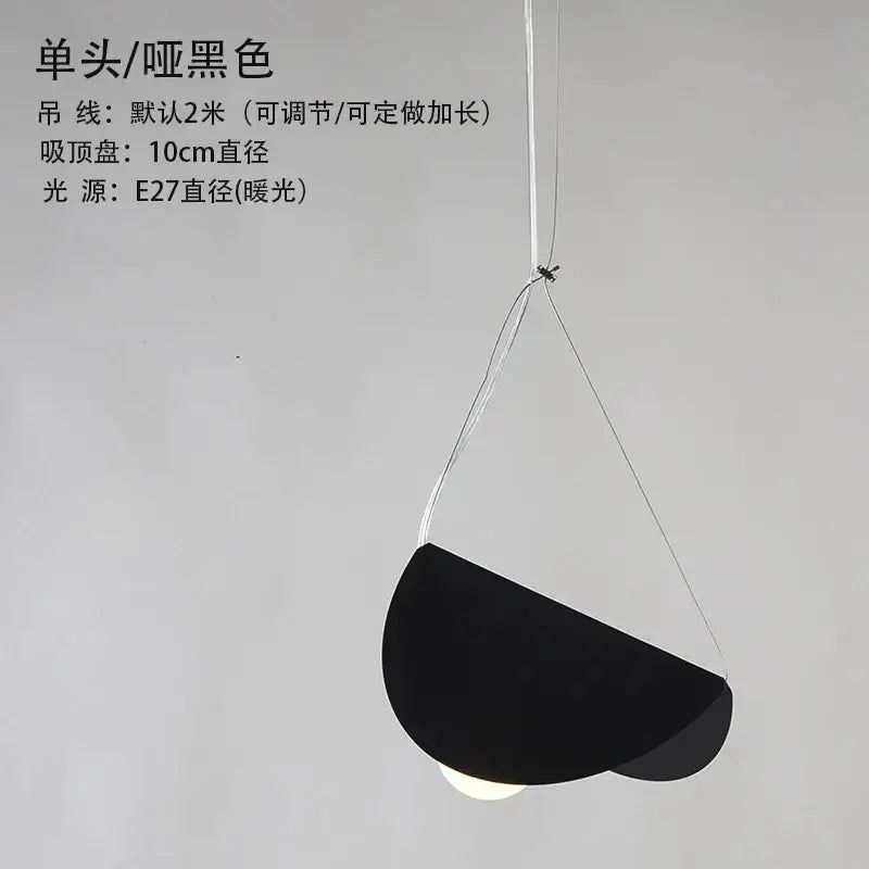 Modern pastel geometric iron pendant light for dining room