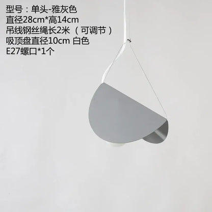 Modern pastel geometric iron pendant light for dining room
