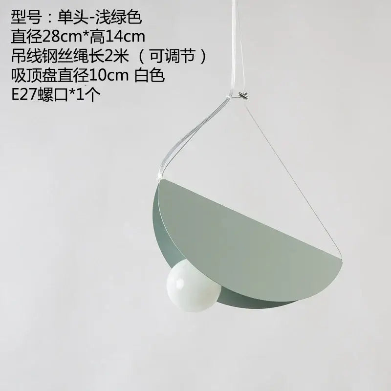 Modern pastel geometric iron pendant light for dining room