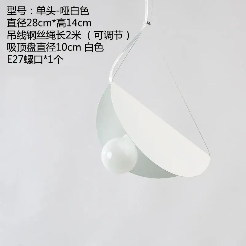Modern pastel geometric iron pendant light for dining room