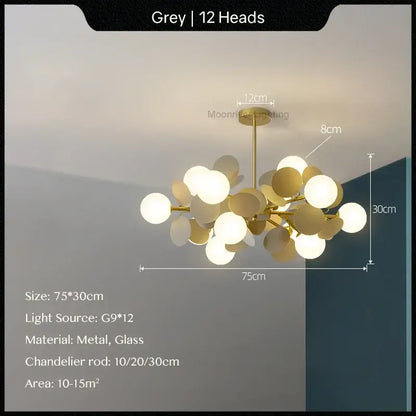 Modern pastel glass hanging ceiling lamp for kids room