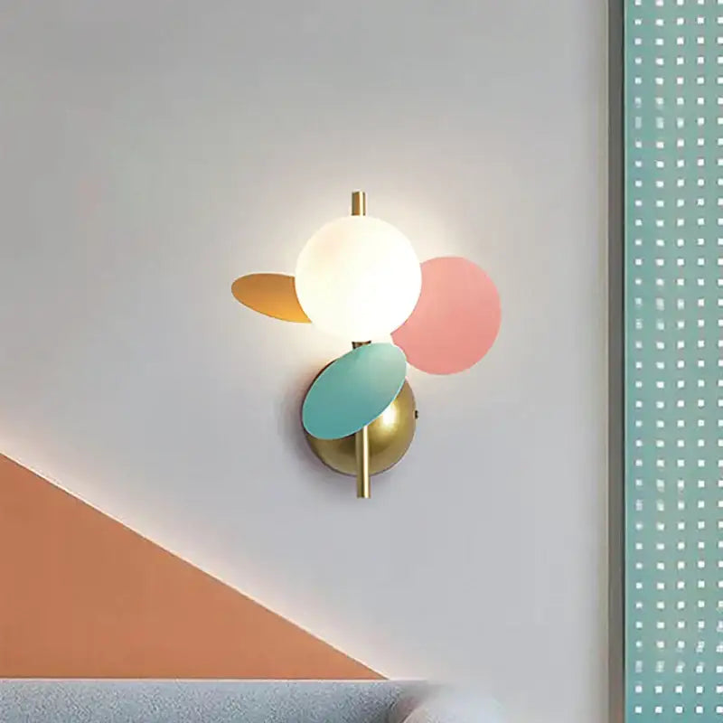 Modern pastel macaron acrylic wall lamp children’s bedroom night light