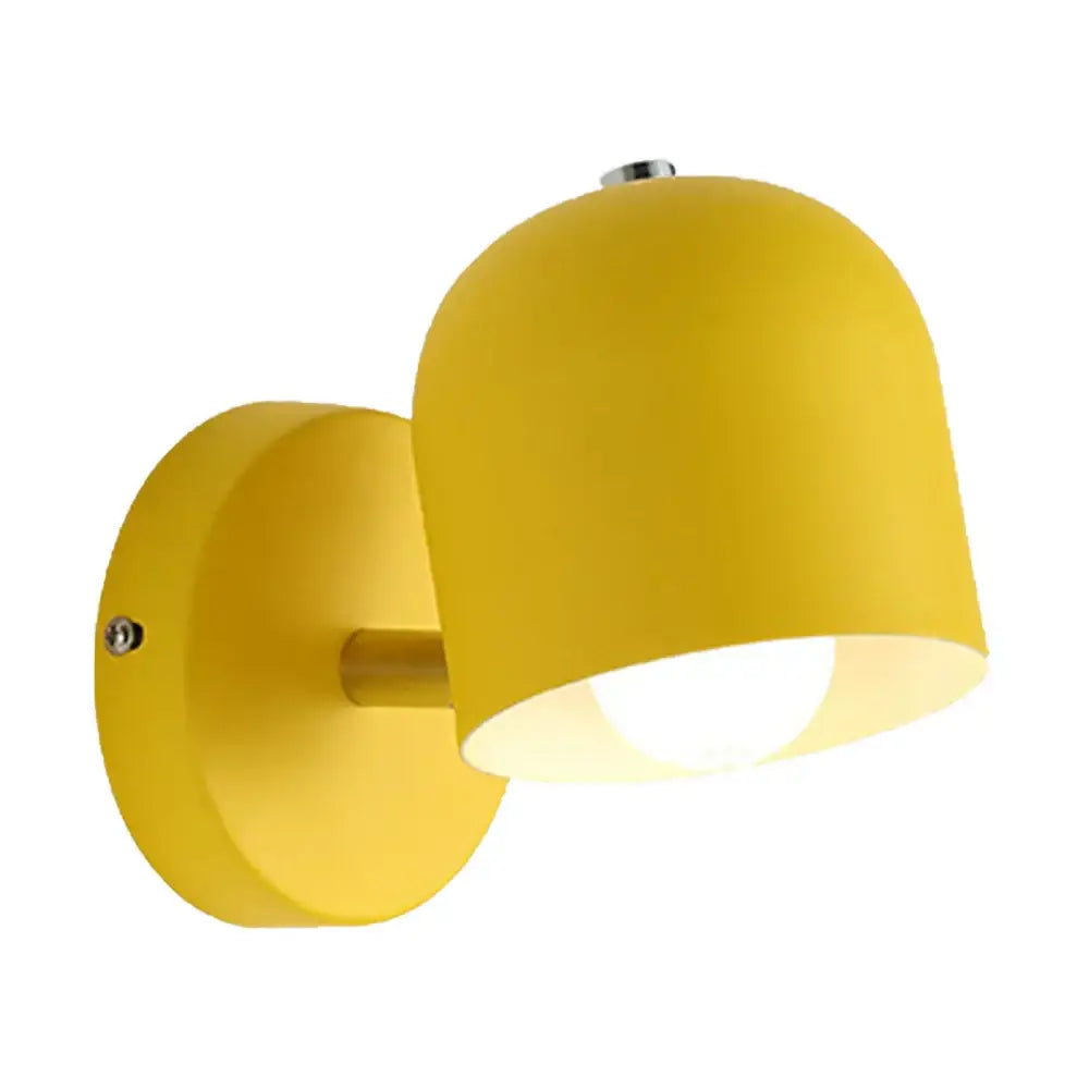 Modern pastel matte iron wall light fixture set for bedroom