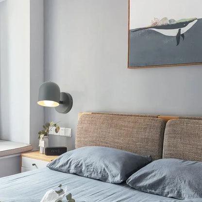 Modern pastel matte iron wall light fixture set for bedroom