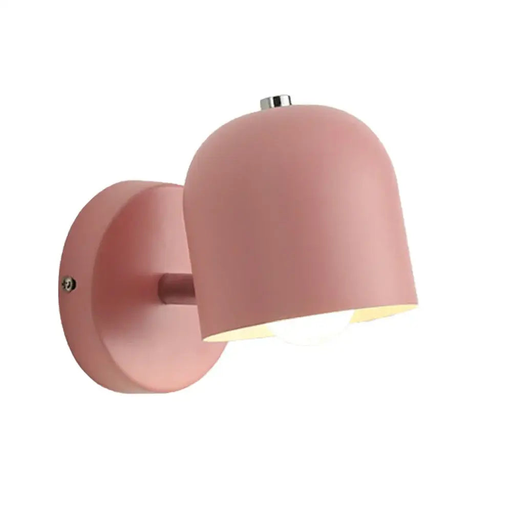 Modern pastel matte iron wall light fixture set for bedroom