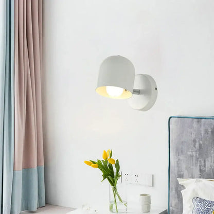 Modern pastel matte iron wall light fixture set for bedroom