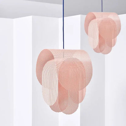 Modern pastel mesh fishing net pendant light kids room