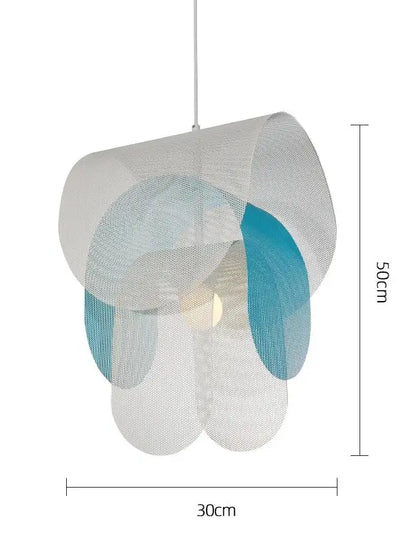 Modern pastel mesh fishing net pendant light kids room