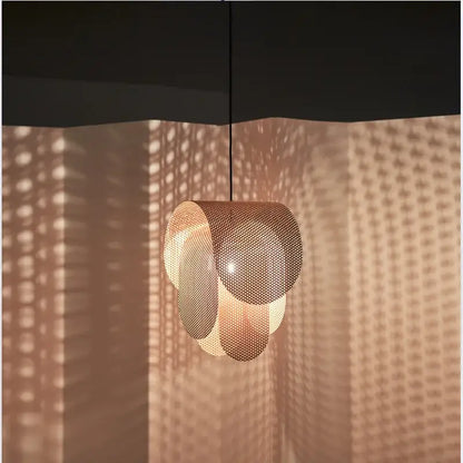 Modern pastel mesh fishing net pendant light kids room