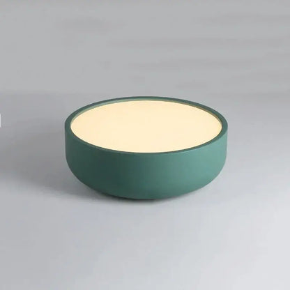 Modern pastel pink and teal circular led ceiling light bedroom