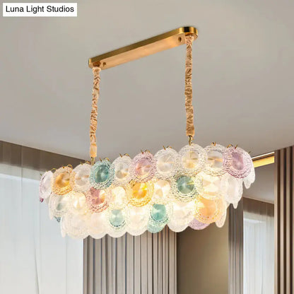 Modern pastel stained glass billiard light dining room chandelier