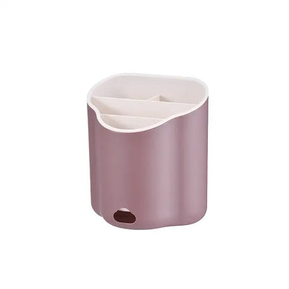 Modern pastel wavy double layer cutlery holder kitchen organizer