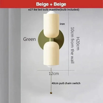 Modern peach & cream led wall lights bedroom led wall