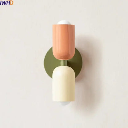 Modern peach & cream led wall lights bedroom led wall