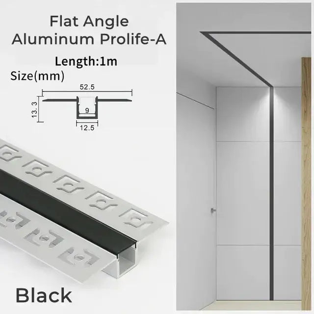 Modern perforated silver led aluminum profile living room light track