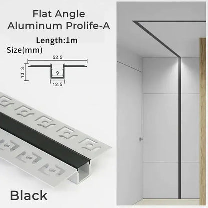 Modern perforated silver led aluminum profile living room light track