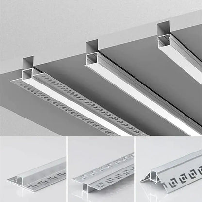 Modern perforated silver led aluminum profile living room light track