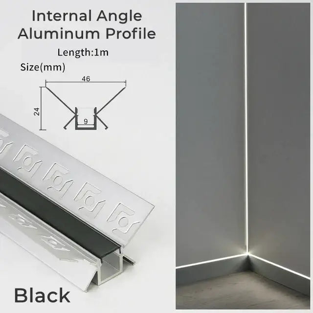 Modern perforated silver led aluminum profile living room light track