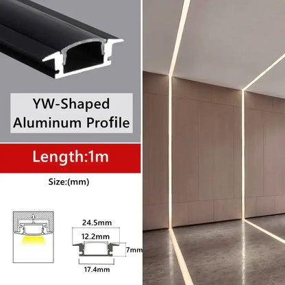 Modern perforated silver led aluminum profile living room light track
