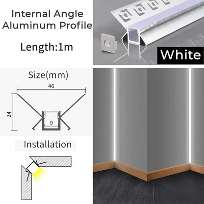 Modern perforated silver led aluminum profile living room light track