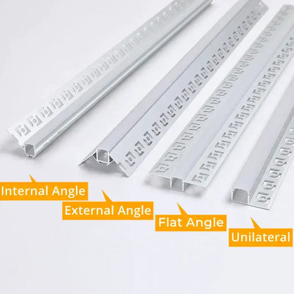 Modern perforated silver led aluminum profile living room light track