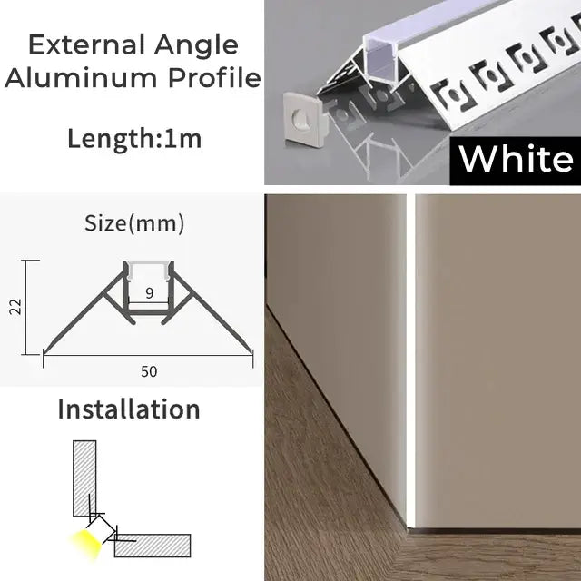 Modern perforated silver led aluminum profile living room light track