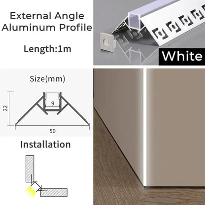 Modern perforated silver led aluminum profile living room light track