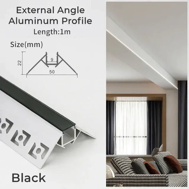 Modern perforated silver led aluminum profile living room light track
