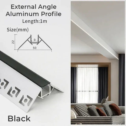Modern perforated silver led aluminum profile living room light track
