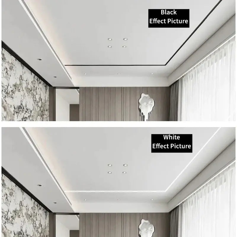 Modern perforated silver led aluminum profile living room light track