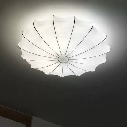 Modern petal cream silk led ceiling lamp for living room