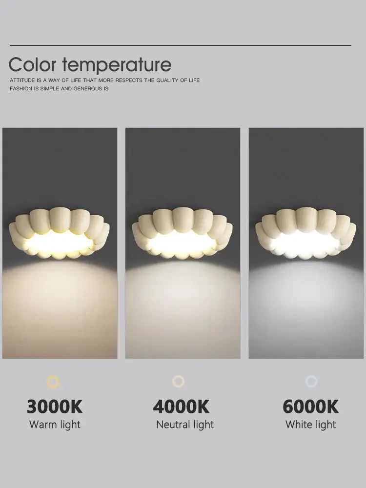 Modern petal cream wind ceiling lights bedroom fixture